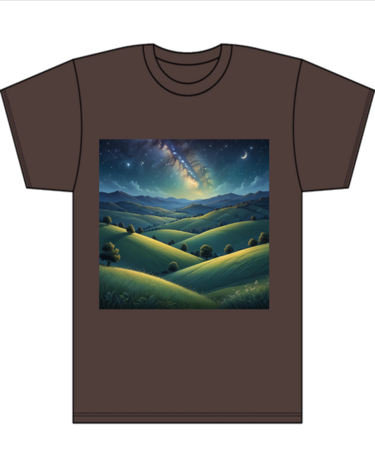 Starlit Rolling Hills Vintage Crewneck Tee Mocha