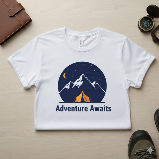 "Adventure Awaits" T-shirt White